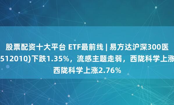 股票配资十大平台 ETF最前线 | 易方达沪深300医药ETF(512010)下跌1.35%，流感主题走弱，西陇科学上涨2.76%